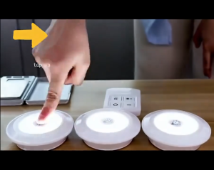 Night Lamp LED Light Push Touch Lamp Kitchen Cabinet Light 1pcs/3pcs Lampu Almari Lampu Remote Wireless Remote Control