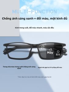 Kính Mát Đổi Màu Nhạy Ánh Sáng Chống Tia Xanh Bảo Vệ Mắt Nam Nhẹ