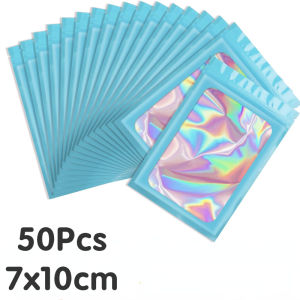 50Pcs Mini Packaging Bags Clear Seal Resealable Bag Storage Bags for Food Storage Lipgloss Jewelry Gift Packaging
