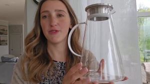 Water Jug Transparent Heat-Resistant Glass Cold Water Kettle And Cups Water Pot With Handle Large Capacity Office Household Jug