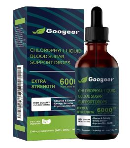 Googeer Chlorophyll Liquid Blood Sugar Support Drops  Elderly Body Care Drops With Chlorophyll Skin Repairing Chlorophyll Drops Chlorophyll Drops For Anti Aging High Quality Ingredients Energy Booster Improve Skin Health Cleanse & Detoxify