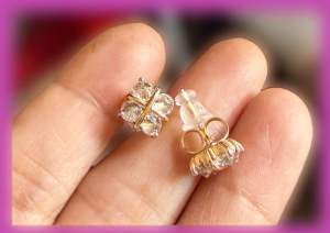 Two tone Clip earrings (electroplated)