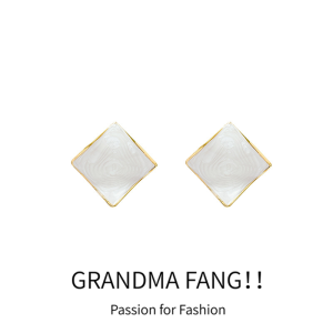 Korean Style Geometric 925 Silver Needle Ear Cuff  out Fashion Hoops Womens Alloy Geometric Pattern Ear Studs