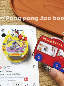 ขาตั้งโทรศัพท์แม่เหล็กสุดน่ารักแบบมีสายเคเบิล Acrylic Kitty Cat Bus ขาตั้งโทรศัพท์มือถือแบบมีสายเคเบิลสำหรับหน้าจอคอมพิวเตอร์