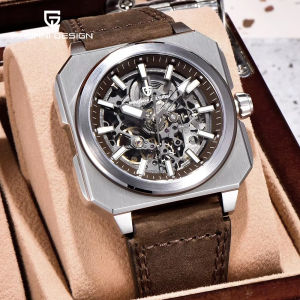 PAGANI DESIGN Original 2024 New 42MM Skeleton Leather Watch for Mens Automatic Mechanical Watch Luxury Sapphire Glass 5ATM Waterproof  Men Watches PD-1791
