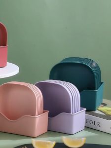 Dried fruit plate Snack plate Wheat straw spit bone dish household snack dish trash dish fruit dish