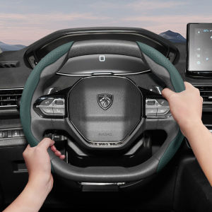 Suitable for Peugeot Breathable Holes Leather Steering Wheel Cover Segmented Quick Release Design Non-Slip Durable 206 208 3008 308 207 307 2008 508 5008 407 107 Partner Rifter Tepee 106 306 Boxer Expert 205 Rcz 408