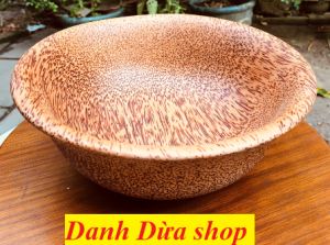 Có Video  TÔ 24CM làm bằng gỗ dừa - HÀNG 1 - mỹ nghệ gỗ dừa bến tre -  DANH DUA SHOP