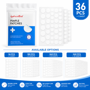 36/180/360/540pcs Invisible Hydrocolloid Pimple Patch Set Round Acne Spot Stickers Ultra Thin Easy Peel Blemish Cover
