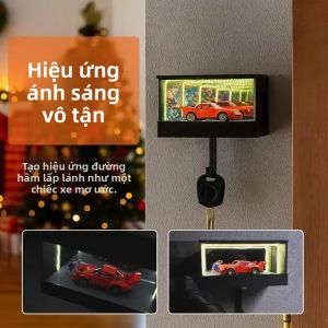 Giá Đỡ Chìa Khóa Xe In 3D Gắn Tường Với Móc Treo Nhà Để Xe Móc Khóa Hình Vô Cực Hài Hước - Giá Để Chìa Khóa Xe
