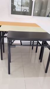 โต๊ะพับ 80/100/120cm ขาเหล็ก โต๊ะทำงาน โต๊ะคอม โต๊ะอเนกประสงค์ โต๊ะอาหาร ไม่ต้องประกอบ สินค้าพร้อมส่ง