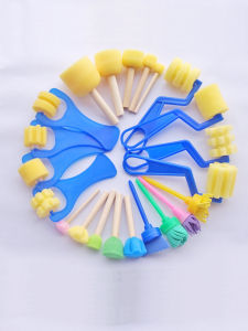 Creative Art Painting Tool Kit for Kids Sponge Stamp Mushroom Drawing Artistic Brush Printing Materials Doodle Art Supplies