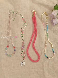 Colorful Butterfly Beads Necklace Womens Fashion Jewelry Dopaamine Clavicle Chain Multi-Layer Summer Accessory Fresh out