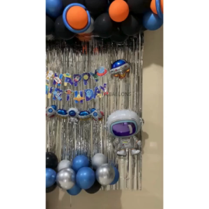Paket Dekorasi Balon Ulang Tahun Tema Luar Angkasa Roket Astronot Untuk Anak Laki-Laki