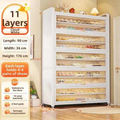 DIBIOU | Dustproof Multi-Layer Large Capacity Steel Shoe Cabinet