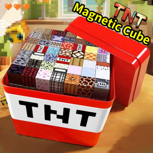 Magnetic building block toy storage box set Childrens DIY assembly toys Table-top play blocks Christmas Thanksgiving Day gift