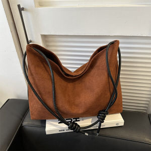 Retro Matte Large Capacity Womens Bag 2023 New Versatile INS Korean Fashion Single Shoulder Armpit Bag Tote Bag