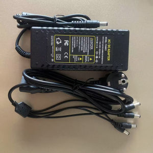 Power adapter 48V 3A DC AC adapter 5.5 * 2.1mm DC Plug POE Power Supply Adapter With 1 TO 4 Splitter Cable For IP Camera System