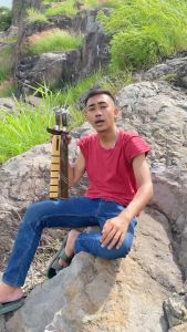 Jawara Pisau | Golsem Golok Sembelih Baja Pamoroan Ukir 40 cm Serbaguna Khas Ciwidey