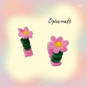 jepitan rambut pipe cleaner/ jepitan rambut kawat bulu/jepitan rambut karakter bunga/ jepitan rambut lucu/jepitan rambut unik
