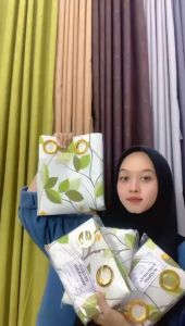 GORDEN MINIMALIS LEBAR 110 TINGGI 220 CM JENDELA HORDENG PINTU MINIMALIS DENGAN 10 LUBANG CINCIN