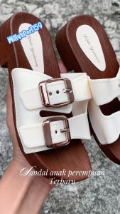 Sandal Anak Selop Tali 2 Motif Gesper Aktif Sol Tebal Empuk Nyaman Fashion Terbaru