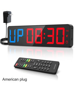 ANJANK Gym Timer 15" Large LED Display Wall ClockInterval WorkoutCount Down & UpStopwatch Adjustable VolumeUpgraded Remote