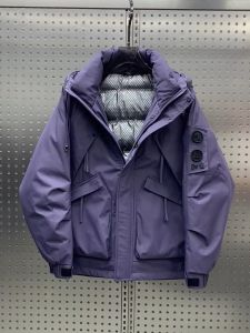 แจ็คเก็ตขนเป็ดสีขาวแบบมีฮู้ดสำหรับผู้ชายในช่วงฤดูหนาว แจ็คเก็ตขนเป็ดแบบสวมทับได้ แจ็คเก็ตขนเป็ดสไตล์เกาหลี แจ็คเก็ตขนเป็ดแบบหนาสำหรับฤดูหนาว