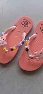 dép xỏ ngón bé gái chất liệu cao su  có nhiều màu quai dẻo mềm mang êm chân siêu bền size 25-35.