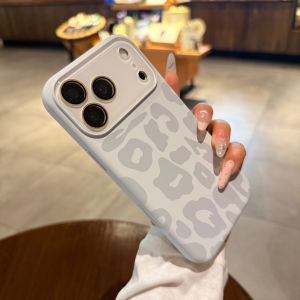AO.HU | Pink Leopard Print Silicone Case Magnetic Full Protection Shockproof Magsafe Compatible
