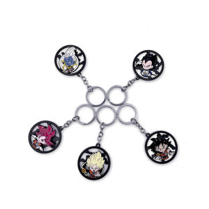 New Anime Keychain Charms Enamel Wukong Rotatable Metal Pendant Key Chians Toys Dragon Car bag KeyRing Gift For Kids friends