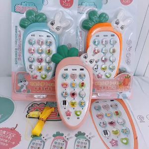Điện Thoại Đồ Chơi Củ Cà Rốt Cho Bé Có Nhạc Và Đèn 162 Đồ Chơi Trẻ Em Âm Nhạc Phát Triển Tư Duy