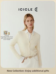 ICICLE | Coarse Egyptian Cotton Spring Long-sleeve Knit Cardigan