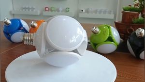 Lampu Bohlam LED Football 40W E27 Lipat Fan Blade Bulb White Lamp Putih Unik Ufo 40 Watt Sepak Bola