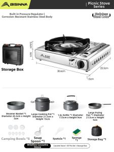 BSWOLF | Portable Teapot Suitable Wind-Resistant Gas Stove