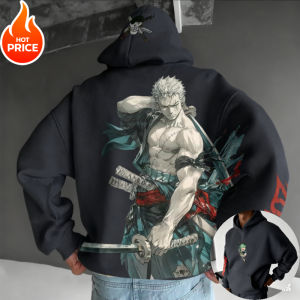 One Piece Zoro Anime Harajuku Streetwear Autumn Men Vintage Hoodie Winter Women Oversized Hooded Sweatshirt Long Sleeve Top Y2k