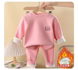Thickened Orlon Childrens Warm Underwear Set Autumn Winter Padded Sleepwear for Boys And Girls Kids Thermal Clothing Set