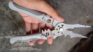 Tang Dekrustasi Kupas Potong Lilit Belah Crimping Skun Buka Baut Kabel Listrik Multifungsi