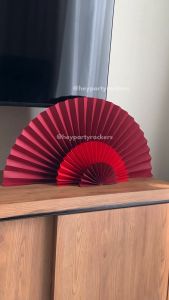 Standing Paper Fan for Chinese New Year Decorations on Table