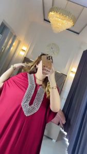Desain Fashion Muslim Dshel Kaftan Turkey Panjang Renda Rayon Twill Polos Simple