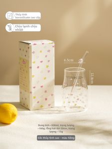 SIYUE | Cốc Thủy Tinh Borosilicate Có Ống Hút