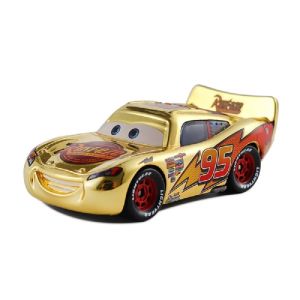 Takara Tomy | Cars 3 Pixar Cars Metallic Finish Gold Chrome McQueen Metal Diecast Toys Cars Lightning McQueen Childrens Gifts Toys