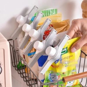 3 Túi Đựng Đồ Nhà Bếp Kẹp Bộ Nắp Vặn Gia Vị & Đồ Ăn Nhẹ Niêm Phong Sữa Bảo Quản Nhà Tiện Ích Nhựa