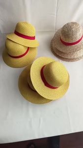 31CM Kids Luffy Hat Straw Hat One Piece Cosplay Dress up for Head circumference 54-58cm