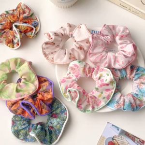Floral Scrunchy Hair Tie Pastoral Style Gentle All-Match Fresh Sweet Casual Pony