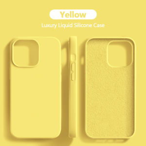 Luxury Liquid Silicone Case For iPhone 15 14 13 12 11 Pro Max Case For iPhone 13 12 mini X XR XS MAX 8 7 Plus Shockproof Cover