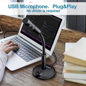 3.5mm/USB Condenser Microphone for Computer PC Desktop Laptop Notebook Sound Recording Gaming Podcasting Microphones USB Wired Microphone