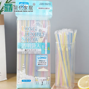 Japan Import Disposable Straws Independent Packaging Curved Pregnant Women and Children Drink Beverage Juice Milk Tea 100 Pieces