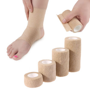 5 Pcs 2.5/5/7.5/10cm Tape Disposable for Sports Fixing Finger Wrist Leg  Bandage Cohesive Self Adhesive Elastic Non-woven Wraps