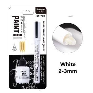 GN | Gold Silver White Black ink with Pen Set Permanent Metallic Paint Marker Pen DIY Resin Mold Tire Metal Oil Markers Pens Drawing